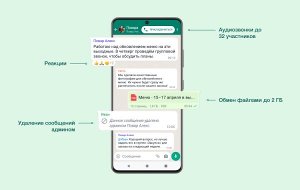 Пользователи WhatsApp теперь могут оставлять реакции в виде эмодзи на сообщения
